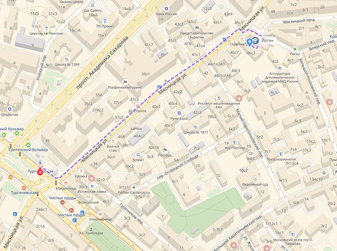 map krasnie vorota moscow